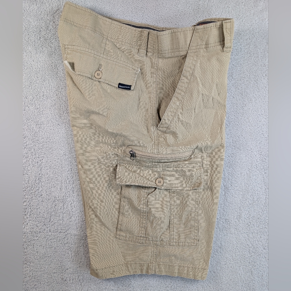 Wear First Cargo Shorts Mens 38 Tan Utility 11 Inseam - Picture 6 of 8